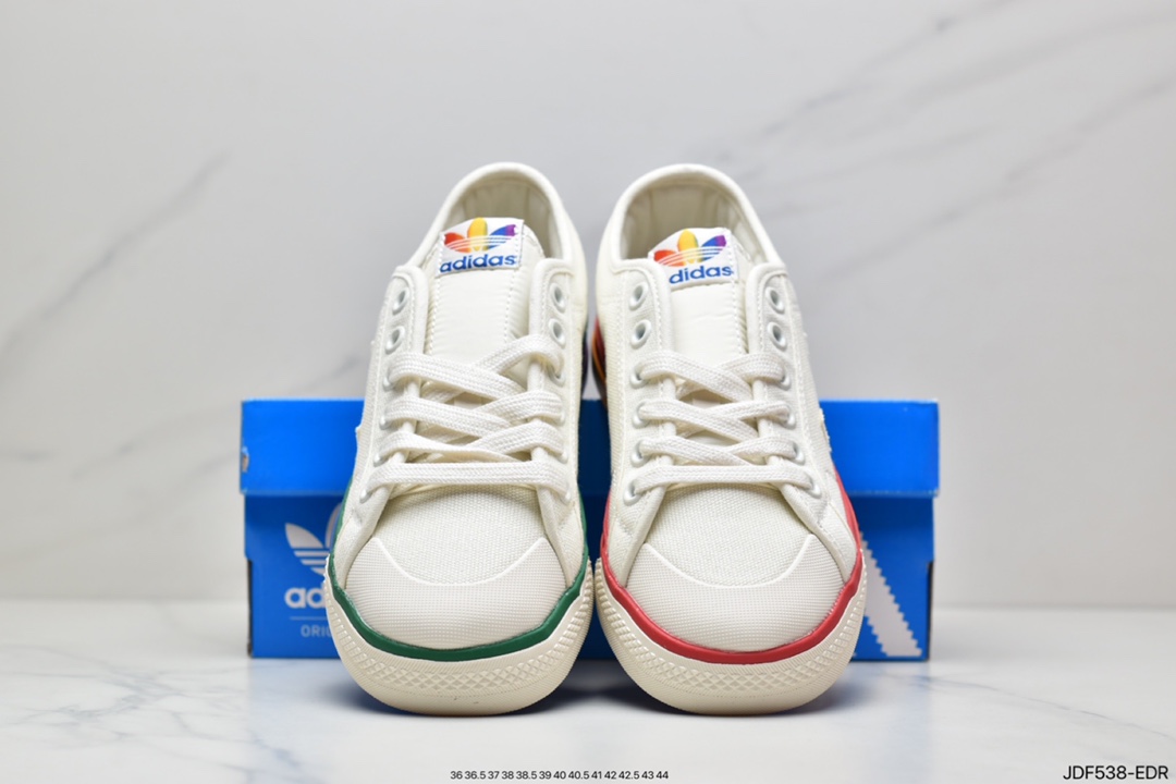 Clover Adidas Nizza Low”Pride Month” Beige Rainbow Duck EF2319