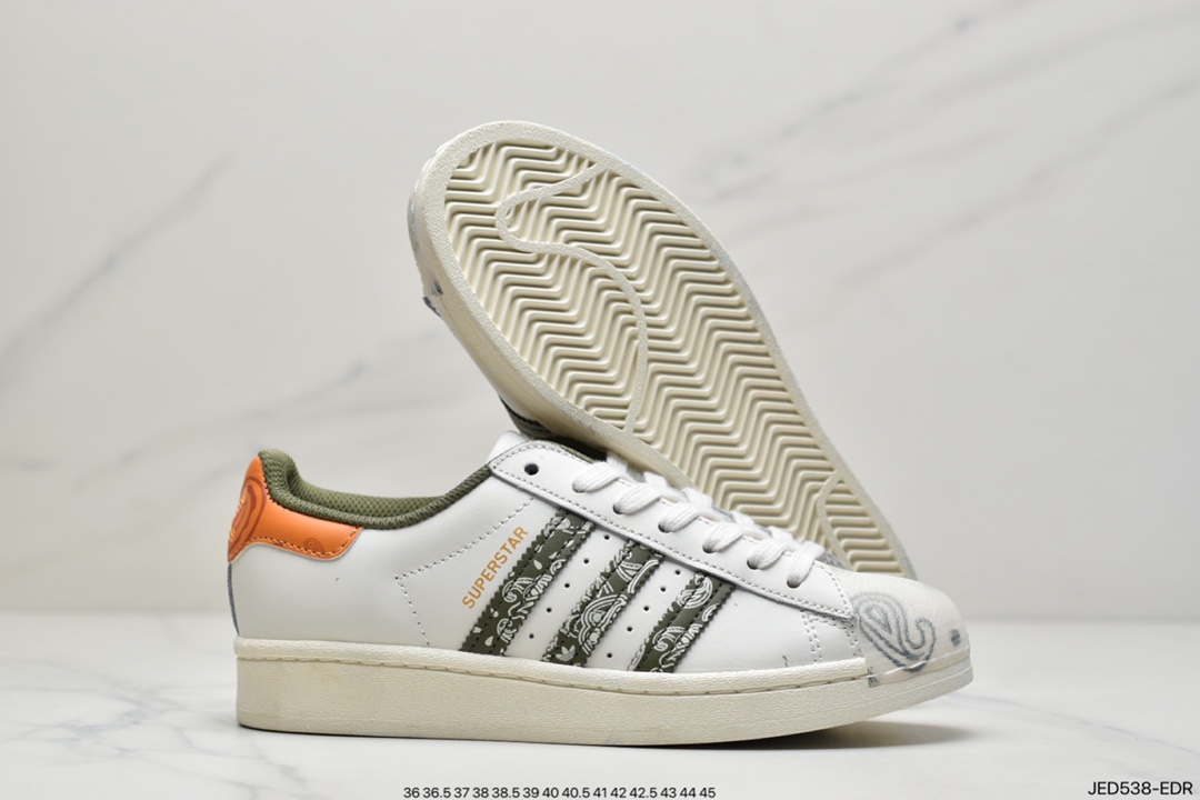 Clover adidas Originals Superstar Shell Head Classic Versatile Casual Sneakers” FY9022