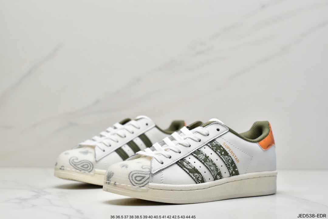 Clover adidas Originals Superstar Shell Head Classic Versatile Casual Sneakers” FY9022