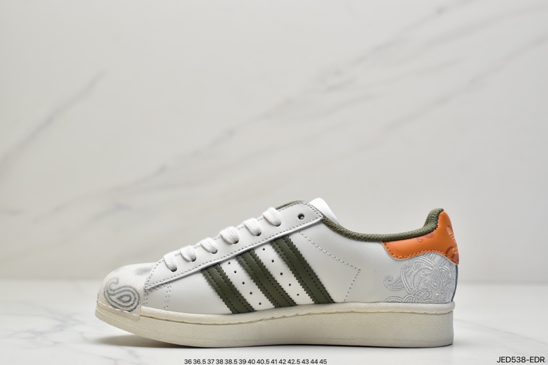 Clover adidas Originals Superstar Shell Head Classic Versatile Casual Sneakers” FY9022