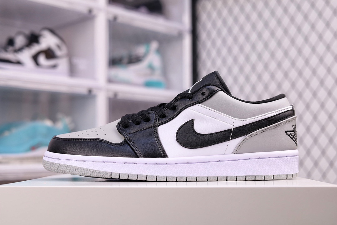 G5 Air jordan 1 Low 黑灰AJ1乔1低帮休闲板鞋 同步官方配色市场唯一独家头层皮打造 原鞋原档案开发 原厂皮料 原档冲孔鞋头 正确满胶鞋垫 四线拉帮 原厂织唛标 鞋舌高弹海绵填充。