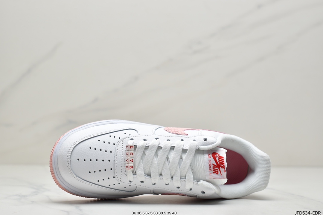 NIKE Air Force 1'07”2022 Valentine's Day”Air Force One Classic Low Top Versatile Casual Sneakers ”Leather White Light Pink LOVE Embossed Hook”Item Number: DQ9320-100 Size: 36 36.5 37.5 38 38.5 39 40 ID:JFD534- EDR-Top High Quatity Cheap Sneakers Fashion Clothing Clothes Bags handbags Shoes of all Brand wholesale With The best Quality And Beautiful Price from China Factory Chinese suppliers wholesaler seller NIKE Air Force 1'07”2022 Valentine's Day”Air Force One Classic Low Top Versatile Casual Sneakers ”Leather White Light Pink LOVE Embossed Hook”Item Number: DQ9320-100 Size: 36 36.5 37.5 38 38.5 39 40 ID:JFD534- EDR