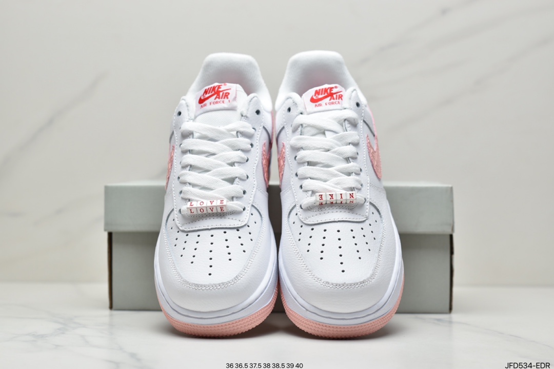 NIKE Air Force 1'07”2022 Valentine's Day”Air Force One Classic Low Top Versatile Casual Sneakers ”Leather White Light Pink LOVE Embossed Hook”Item Number: DQ9320-100 Size: 36 36.5 37.5 38 38.5 39 40 ID:JFD534- EDR-Top High Quatity Cheap Sneakers Fashion Clothing Clothes Bags handbags Shoes of all Brand wholesale With The best Quality And Beautiful Price from China Factory Chinese suppliers wholesaler seller NIKE Air Force 1'07”2022 Valentine's Day”Air Force One Classic Low Top Versatile Casual Sneakers ”Leather White Light Pink LOVE Embossed Hook”Item Number: DQ9320-100 Size: 36 36.5 37.5 38 38.5 39 40 ID:JFD534- EDR