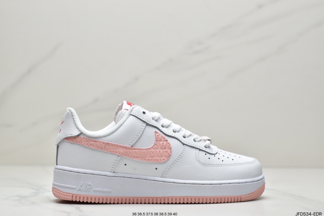 NIKE Air Force 1'07”2022 Valentine's Day”Air Force One Classic Low Top Versatile Casual Sneakers ”Leather White Light Pink LOVE Embossed Hook”Item Number: DQ9320-100 Size: 36 36.5 37.5 38 38.5 39 40 ID:JFD534- EDR-Top High Quatity Cheap Sneakers Fashion Clothing Clothes Bags handbags Shoes of all Brand wholesale With The best Quality And Beautiful Price from China Factory Chinese suppliers wholesaler seller NIKE Air Force 1'07”2022 Valentine's Day”Air Force One Classic Low Top Versatile Casual Sneakers ”Leather White Light Pink LOVE Embossed Hook”Item Number: DQ9320-100 Size: 36 36.5 37.5 38 38.5 39 40 ID:JFD534- EDR