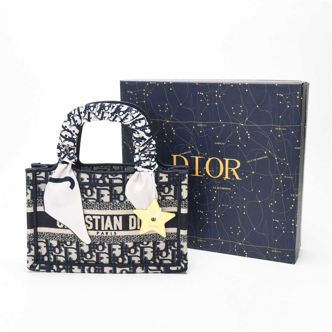 300 DIOR/迪奥 迷你购物袋tote 原版高工艺3D织布 高级提花通体刺绣