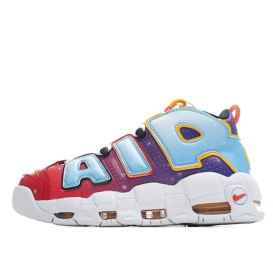 H0 公司级 Nike Air More Uptempo OG耐克 皮蓬全掌气垫篮球鞋原楦原档案开发版型采用一致牛培革鞋面材质市面最为修正全掌真气垫模具可视全掌透明中底气垫