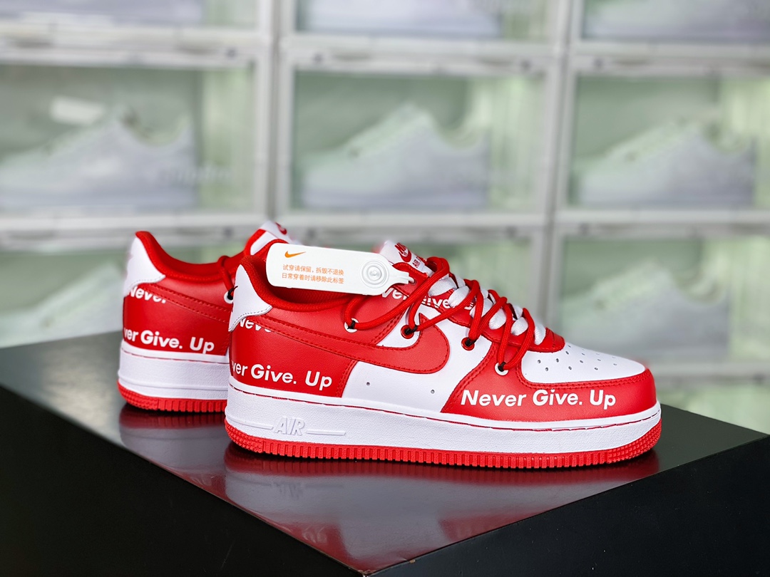 H0 男女鞋真标带半码采用硬质粒面牛剖皮革鞋面材质内置全掌air sole气垫专属定制个性OW标志性”登山”鞋带系统,VIRGIL ABLOH设计师独立品牌Off-White x Nike Air Force 1’07 Low”University Red/White”空军一号低帮经典百搭休闲运动板鞋“OW大学红白登山绑绳”CV1724- F5