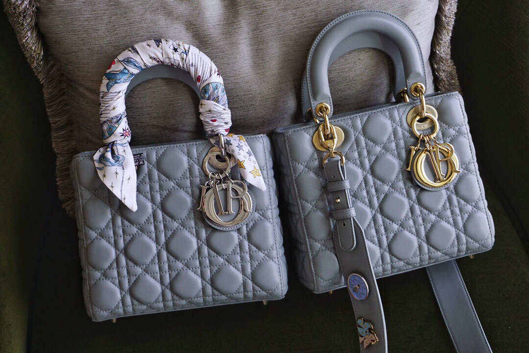 Dior Lady Handbags Crossbody & Shoulder Bags Grey
