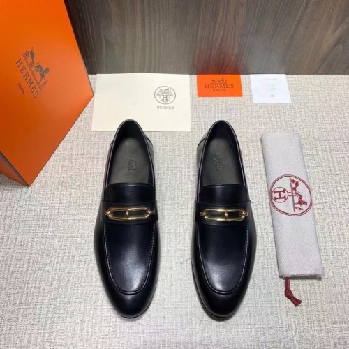 Hermes Roulis Loafers in Leather with Gold Hardware - Classic Elegance 1 Hermes Roulis Loafers in Leather with Gold Hardware - Classic Elegance