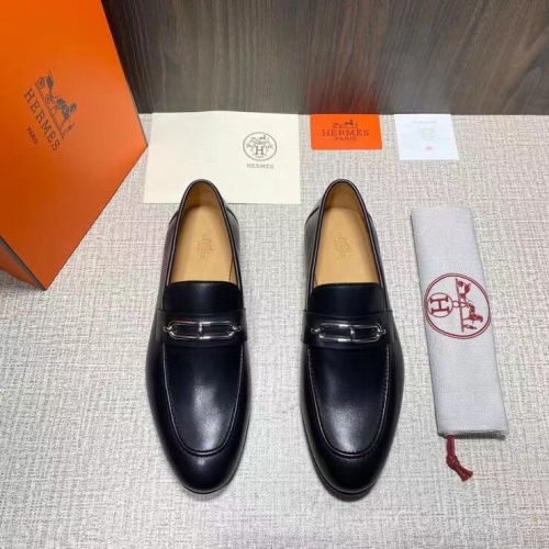 Hermes Leather Loafers with Roulis Buckle - Classic & Elegant Design 1 Hermes Leather Loafers with Roulis Buckle - Classic & Elegant Design