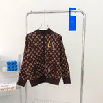 Louis Vuitton Clothing Cardigans Coats & Jackets Sweatshirts Embroidery Wool