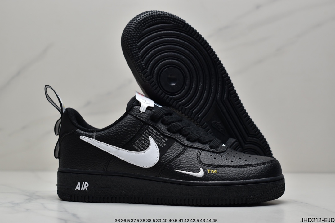 Nike Air Force 1 Low '07 LV8 Utility Pack ”Black/White” Air Force One Sneakers AJ7747-001