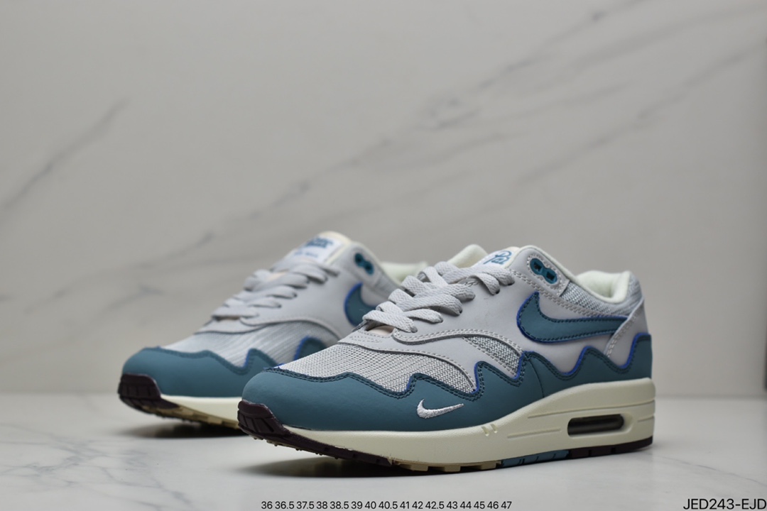 Patta x NIKE Air Max 1 'Night Maroom Wave Pattern Retro Casual Running Shoes DO9549-001-Top High Quatity Cheap Sneakers Fashion Clothing Clothes Bags handbags Shoes of all Brand wholesale With The best Quality And Beautiful Price from China Factory Chinese suppliers wholesaler seller Patta x NIKE Air Max 1 'Night Maroom Wave Pattern Retro Casual Running Shoes DO9549-001