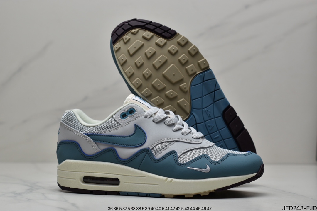 Patta x NIKE Air Max 1 'Night Maroom Wave Pattern Retro Casual Running Shoes DO9549-001-Top High Quatity Cheap Sneakers Fashion Clothing Clothes Bags handbags Shoes of all Brand wholesale With The best Quality And Beautiful Price from China Factory Chinese suppliers wholesaler seller Patta x NIKE Air Max 1 'Night Maroom Wave Pattern Retro Casual Running Shoes DO9549-001
