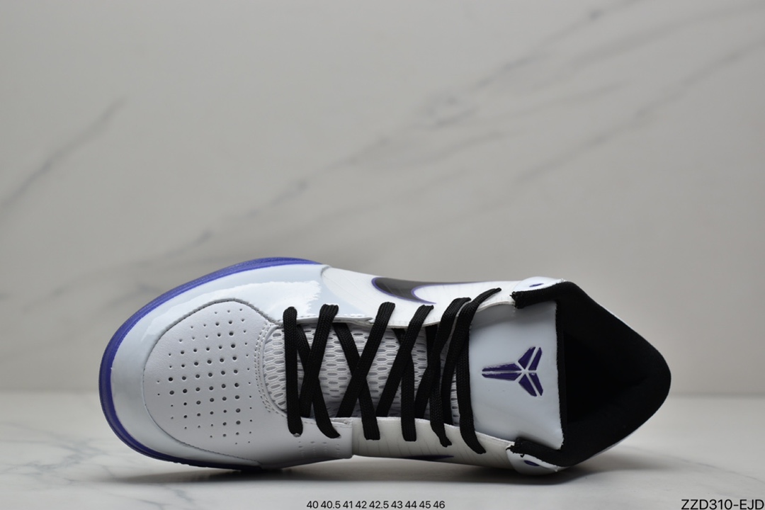 250 耐克Nike Zoom Kobe 4 lnline 白紫 专业实战篮球鞋344335-101