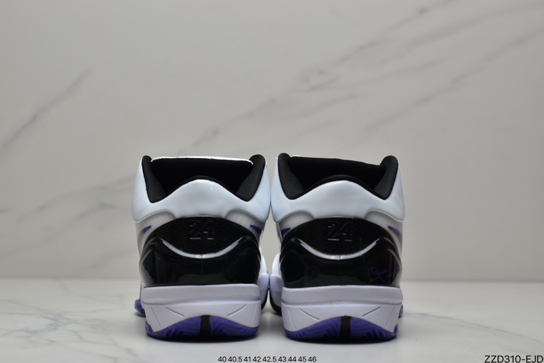 250 耐克Nike Zoom Kobe 4 lnline 白紫 专业实战篮球鞋344335-101