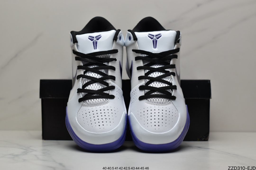 250 耐克Nike Zoom Kobe 4 lnline 白紫 专业实战篮球鞋344335-101