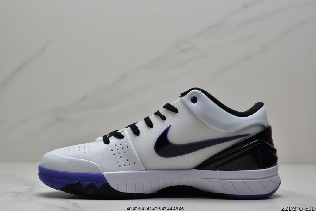 250 耐克Nike Zoom Kobe 4 lnline 白紫 专业实战篮球鞋344335-101