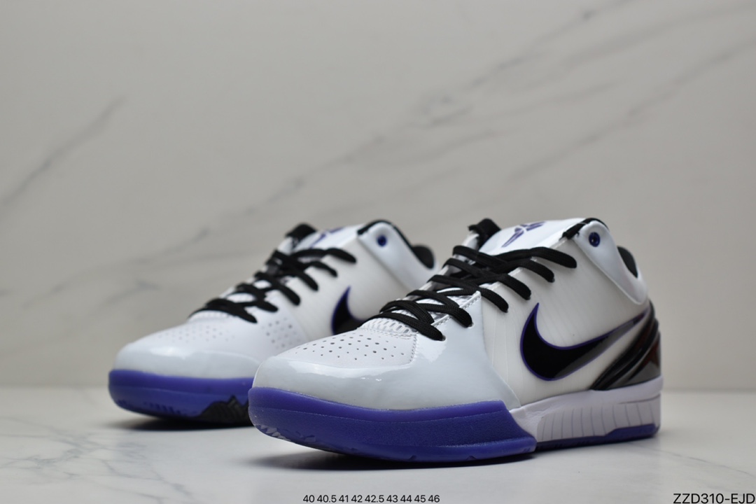 250 耐克Nike Zoom Kobe 4 lnline 白紫 专业实战篮球鞋344335-101