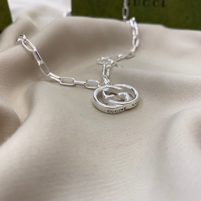 NO:101379,Gucci Gucci 925 sterling silver double G fashion necklace size 505cm, Gucci necklace, gucci, gucci, necklace, pure silver19860909Gucci古驰925纯银双G时尚项链 尺寸505cm,古驰项链,gucci,gucci,necklace,pure silver,Jewelry