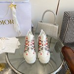 Dior Shoes Sneakers Cowhide PVC Rubber Silk Casual