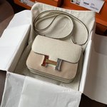 Hermes Constance Crossbody & Shoulder Bags White Epsom Mini
