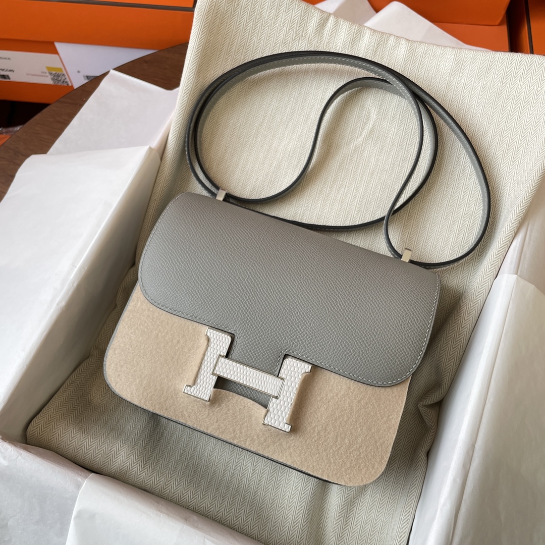 Hermes Constance Top
 Crossbody & Shoulder Bags Grey Epsom Mini