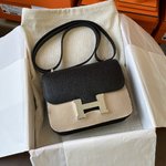 Replicas
 Hermes Constance Crossbody & Shoulder Bags Black Silver Hardware Epsom Mini