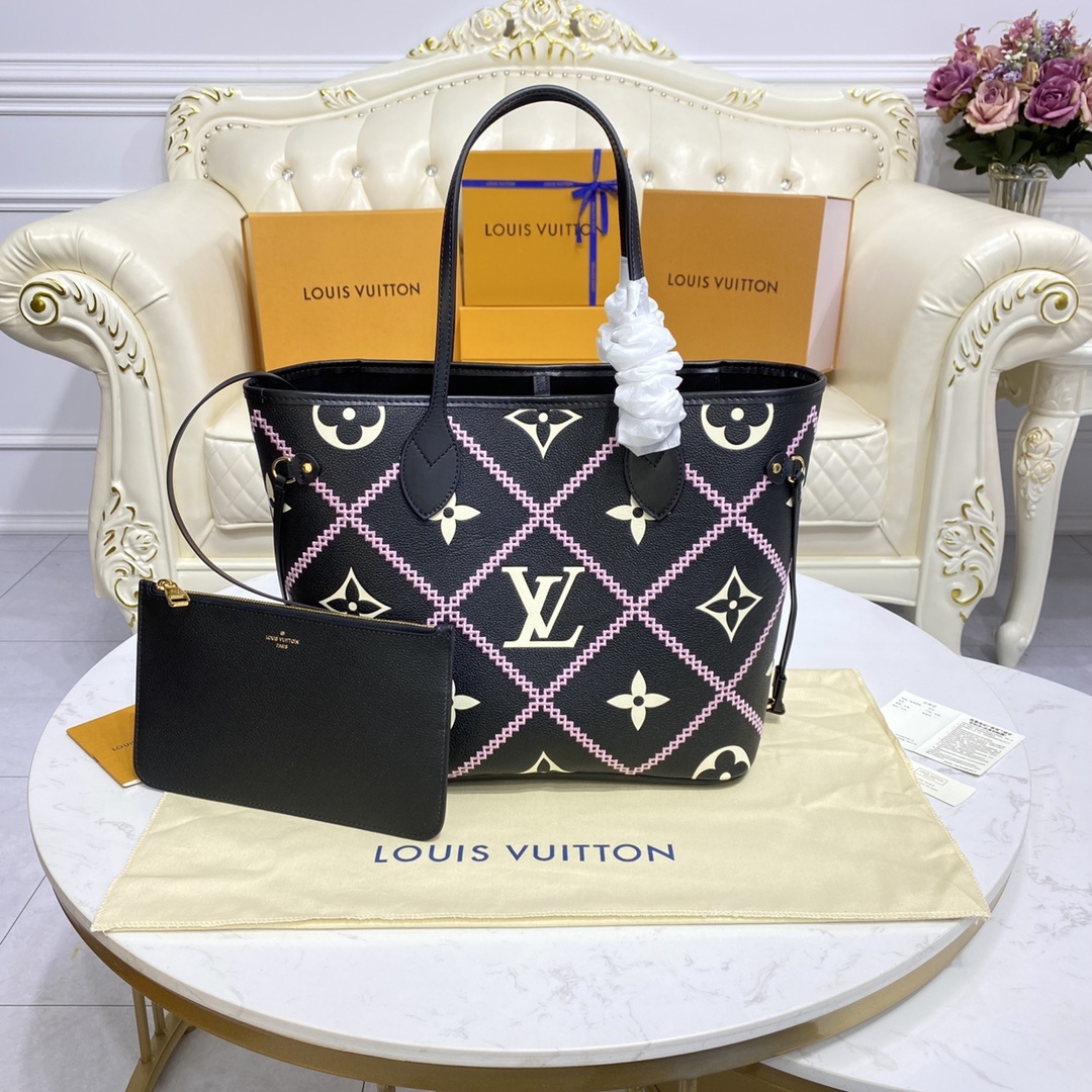 顶级原单M46040黑/M46039白2022春季系列Neverfull手袋取材MonogramEmpr