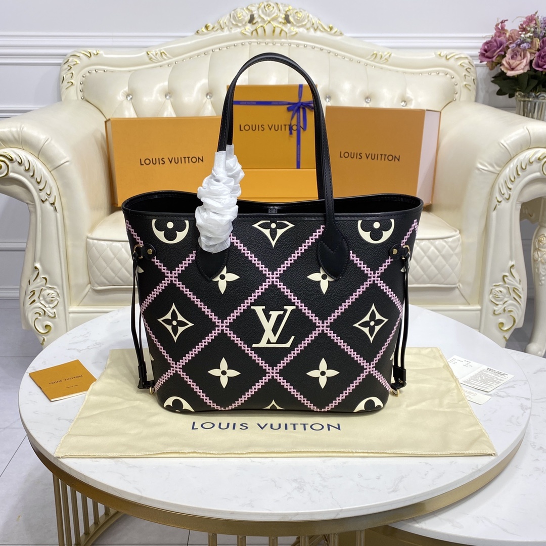 顶级原单M46040黑/M46039白2022春季系列Neverfull手袋取材MonogramEmpr