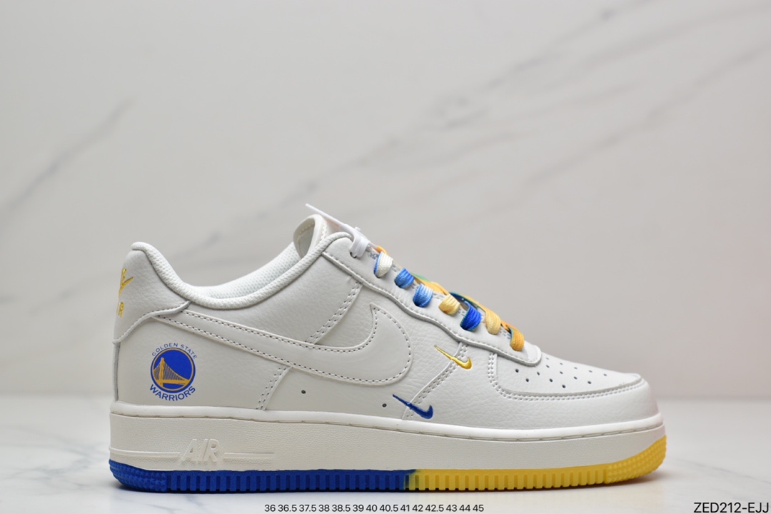 260 耐克Nk Air Force 1’07 Low 米兰黄”金州勇士城市限定空军低帮休闲板鞋GS6638-150