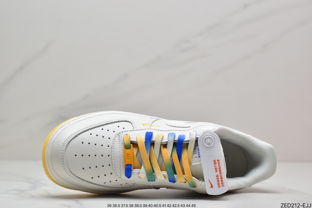 260 耐克Nk Air Force 1’07 Low 米兰黄”金州勇士城市限定空军低帮休闲板鞋GS6638-150