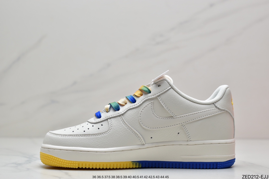 260 耐克Nk Air Force 1’07 Low 米兰黄”金州勇士城市限定空军低帮休闲板鞋GS6638-150