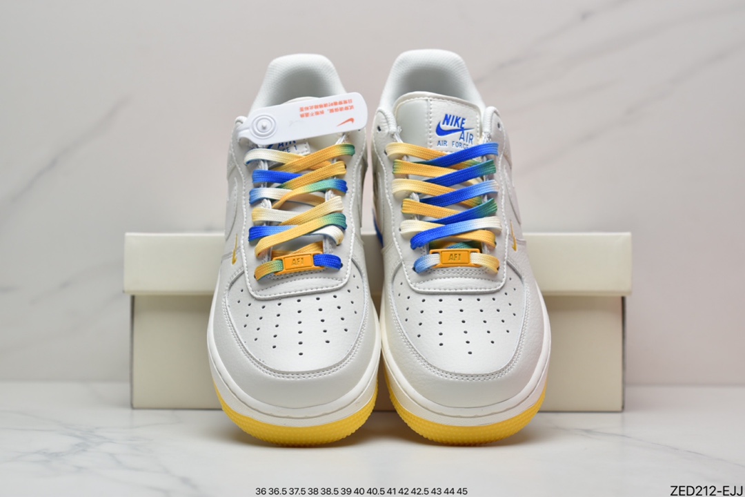 260 耐克Nk Air Force 1’07 Low 米兰黄”金州勇士城市限定空军低帮休闲板鞋GS6638-150