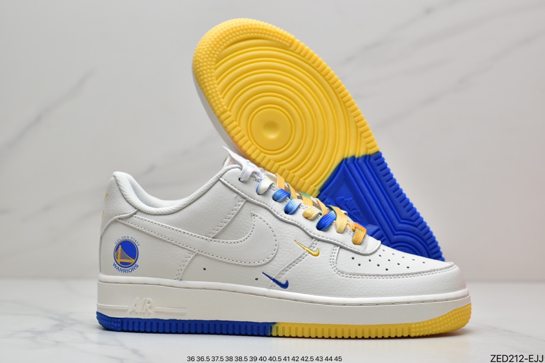 260 耐克Nk Air Force 1’07 Low 米兰黄”金州勇士城市限定空军低帮休闲板鞋GS6638-150