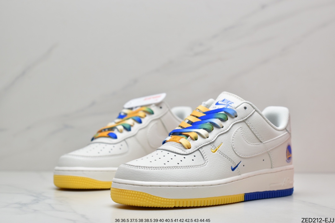 260 耐克Nk Air Force 1’07 Low 米兰黄”金州勇士城市限定空军低帮休闲板鞋GS6638-150