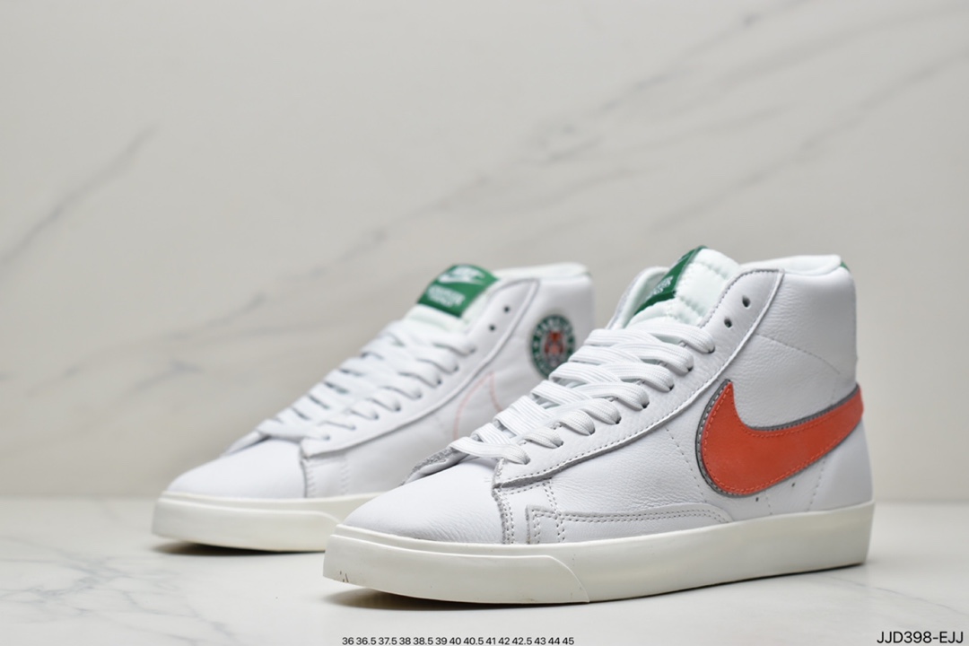130 耐克SB Blazer Premium”Hawkins High”木屑纹鞋底复古经典百搭中帮开拓者休闲运动板鞋CJ6101-100