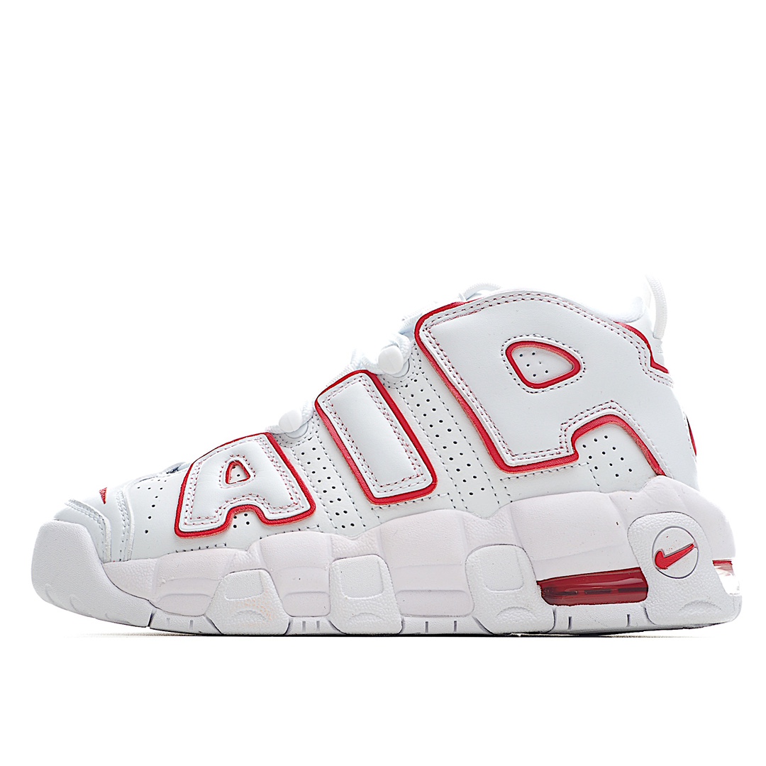H0 公司级 Nike Air More Uptempo OG耐克 皮蓬全掌气垫篮球鞋原楦原档案开发版型采用一致牛培革鞋面材质市面最为修正全掌真气垫模具可视全掌透明中底气垫