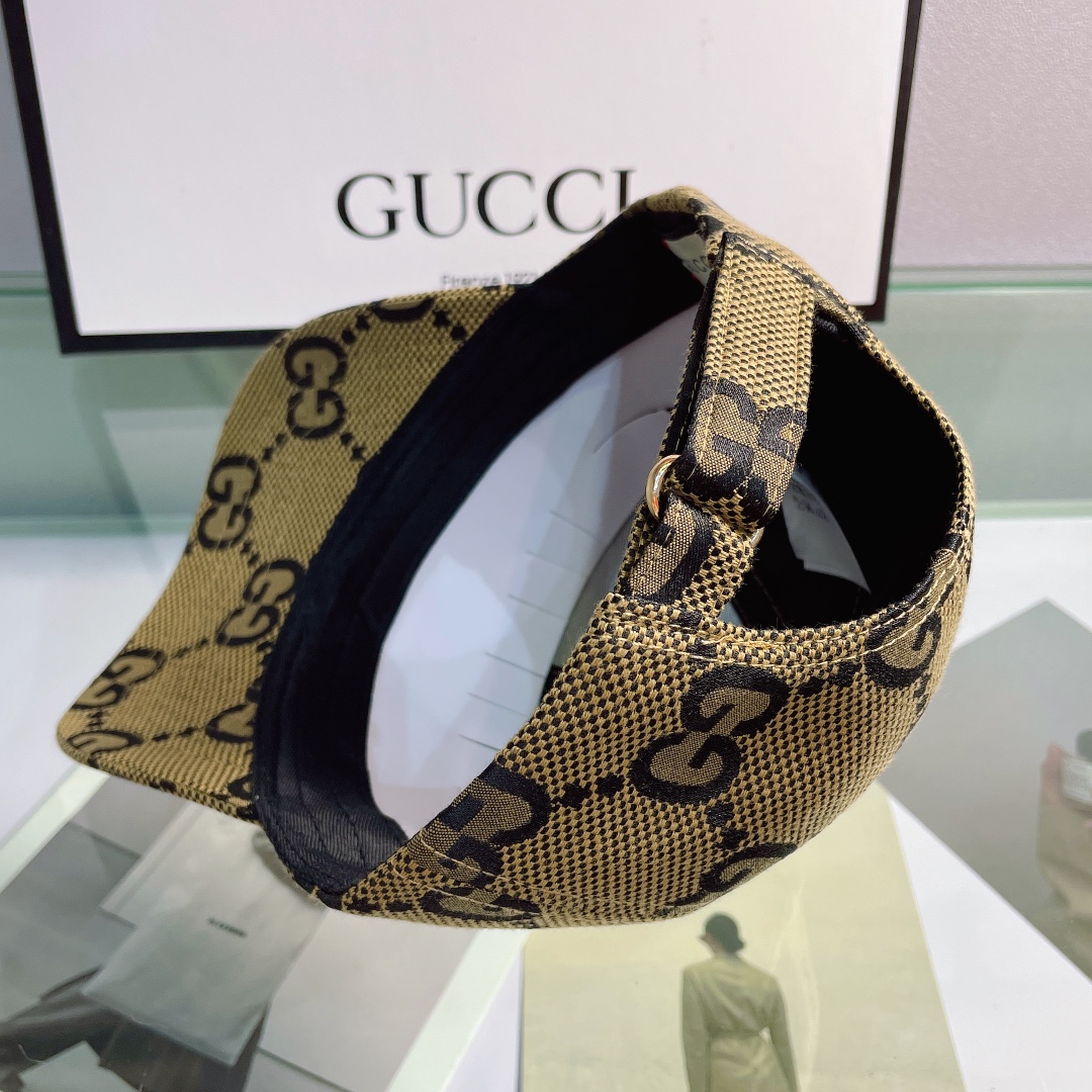 Gucci古奇原版帆布料+头层牛皮经典语录原单棒球帽