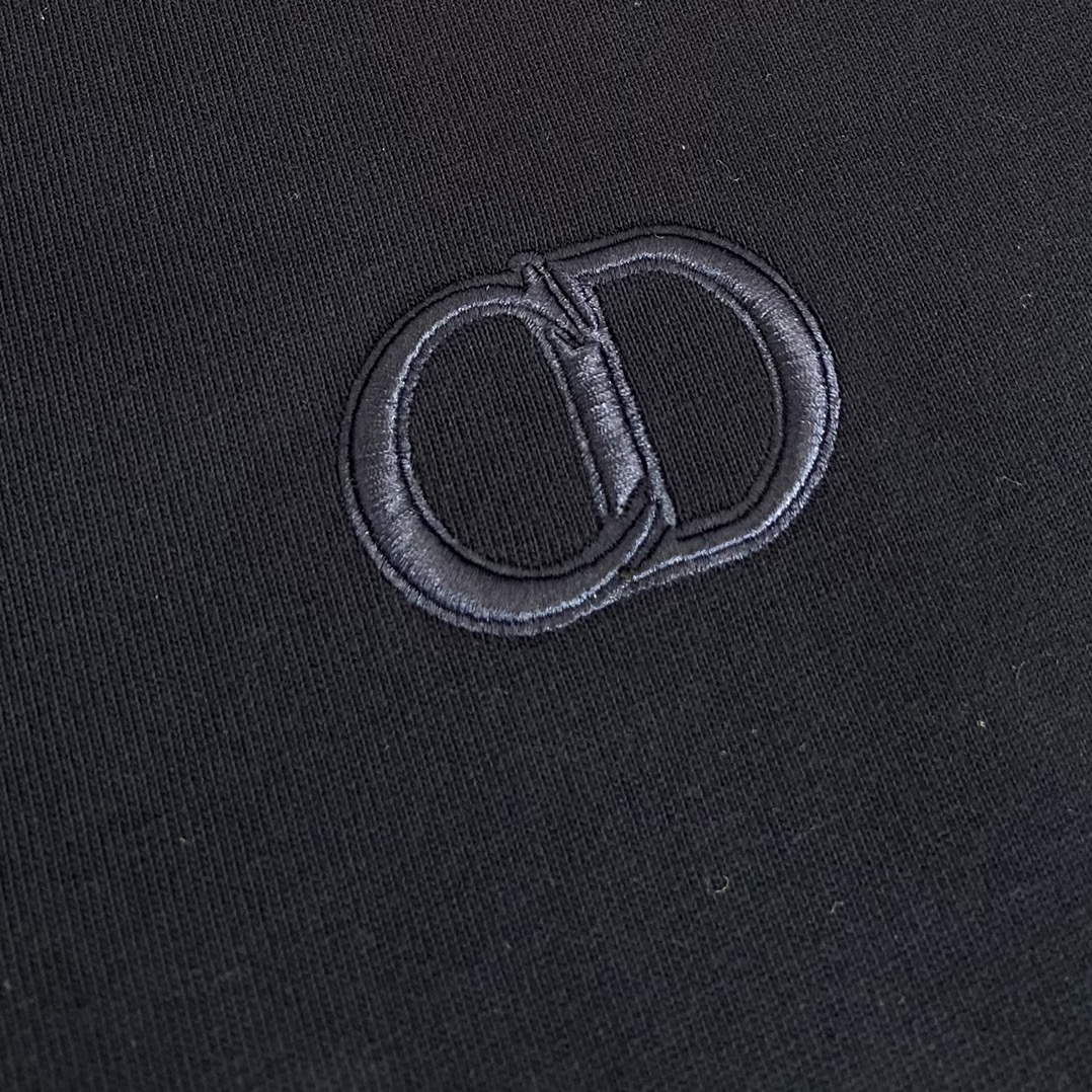 Dior迪奥2022夏季新款CD刺绣纯色短袖T恤