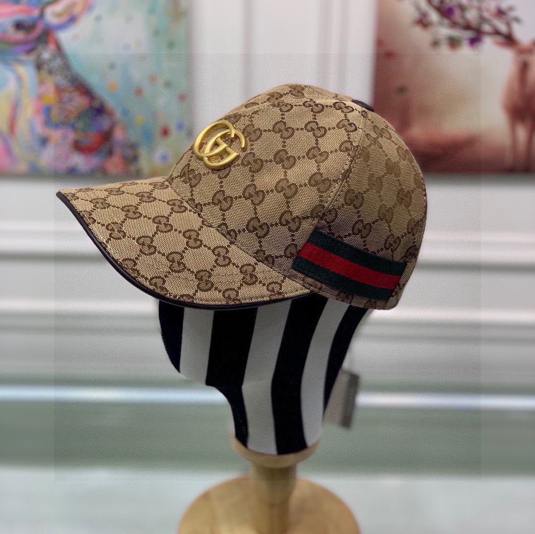 Gucci Sombreros Gorras Lona Cuero de vaca