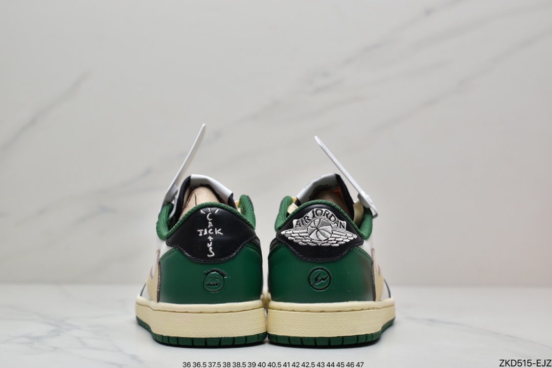 270 fragment design x Travis Scott x Nike Air Jordan 1 Low OG SP”BGreen Toe”AJ1篮球鞋DM7866-128