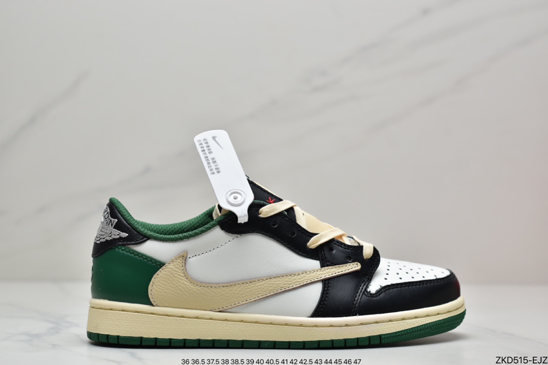 270 fragment design x Travis Scott x Nike Air Jordan 1 Low OG SP”BGreen Toe”AJ1篮球鞋DM7866-128