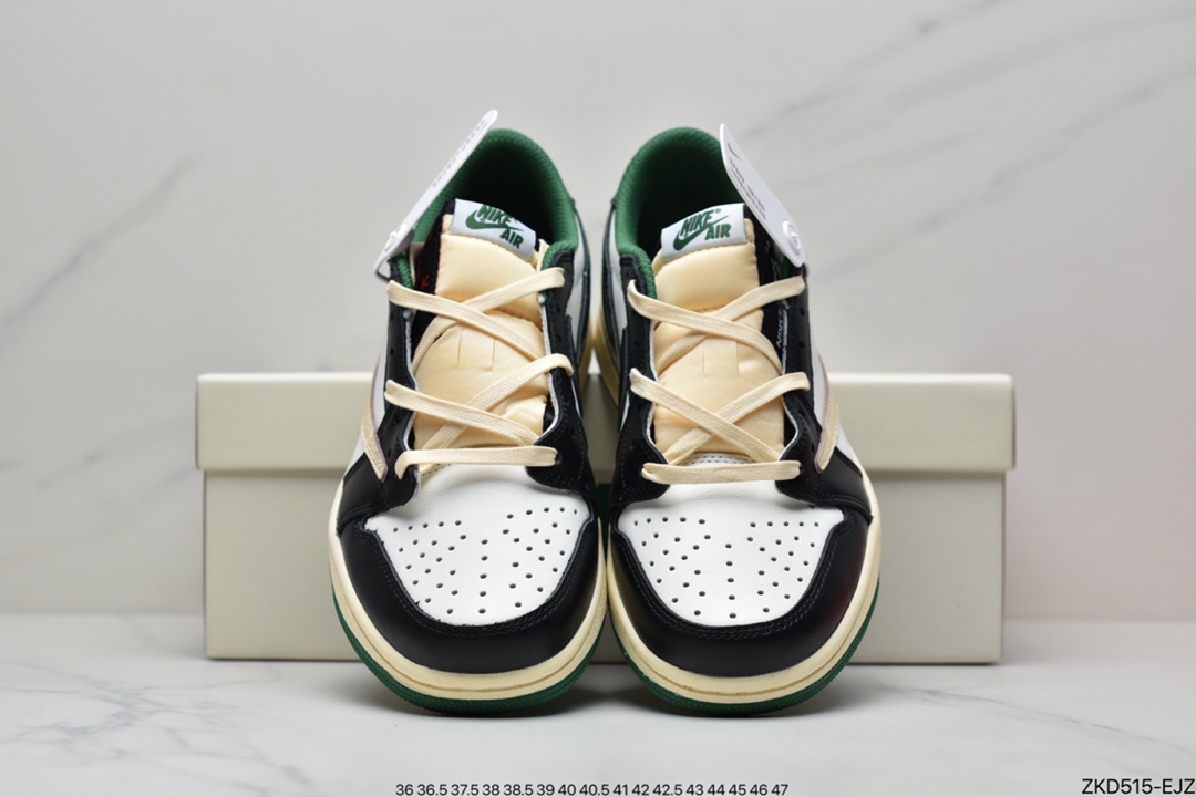 270 fragment design x Travis Scott x Nike Air Jordan 1 Low OG SP”BGreen Toe”AJ1篮球鞋DM7866-128