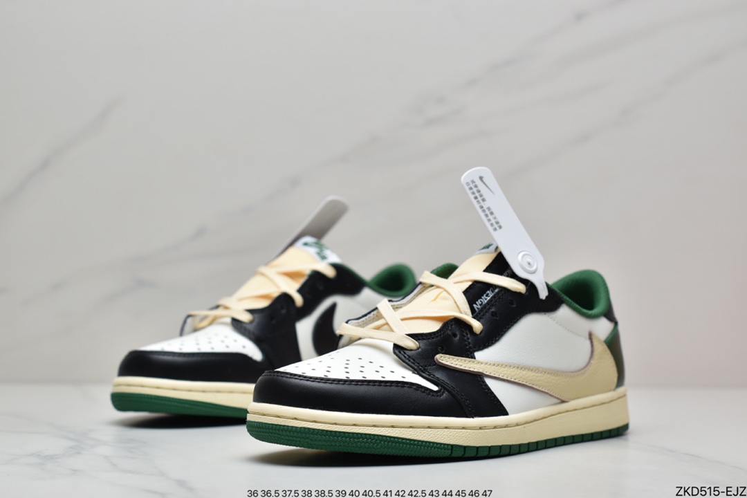 270 fragment design x Travis Scott x Nike Air Jordan 1 Low OG SP”BGreen Toe”AJ1篮球鞋DM7866-128