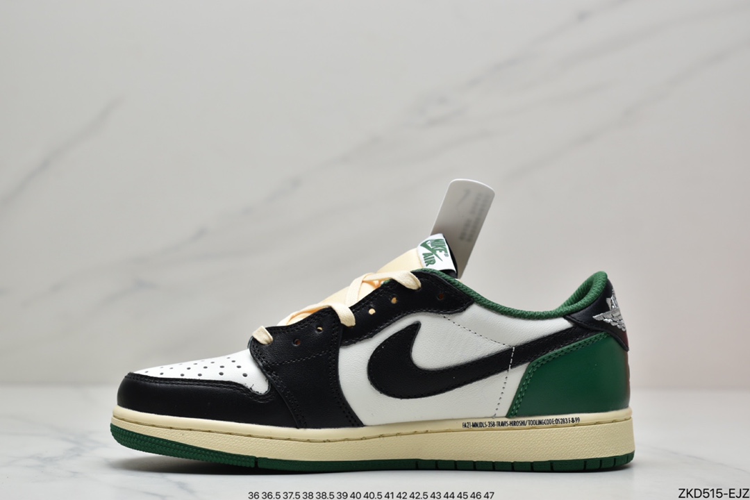 270 fragment design x Travis Scott x Nike Air Jordan 1 Low OG SP”BGreen Toe”AJ1篮球鞋DM7866-128