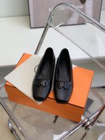 Hermes Shoes Single Layer Cowhide Genuine Leather Sheepskin