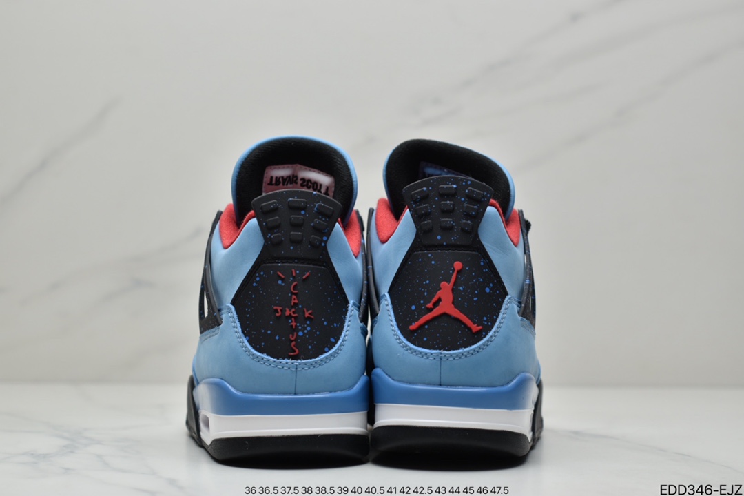 340 Travis Scott x Air Jordan 4 Retro 蓝麂皮 AJ4 308497-406