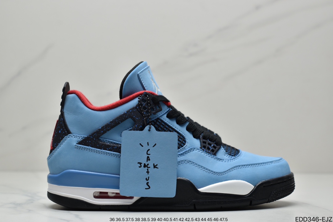 340 Travis Scott x Air Jordan 4 Retro 蓝麂皮 AJ4 308497-406