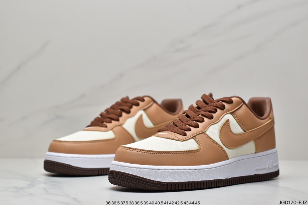 180 耐克Nike Air Force 1 Low Waterproof Wheat 棕黄空军一号DJ6395-100